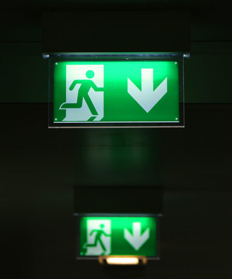 emergency exit led light lux aeterna